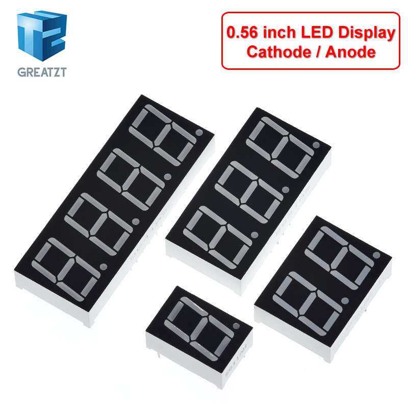 5 CÁI 0,56 inch Màn hình LED 7 Đoạn 1 Bit / 2 Bit / 3 Bit / 4 Bit Chữ Số Ống Màu đỏ Cathode chung / 