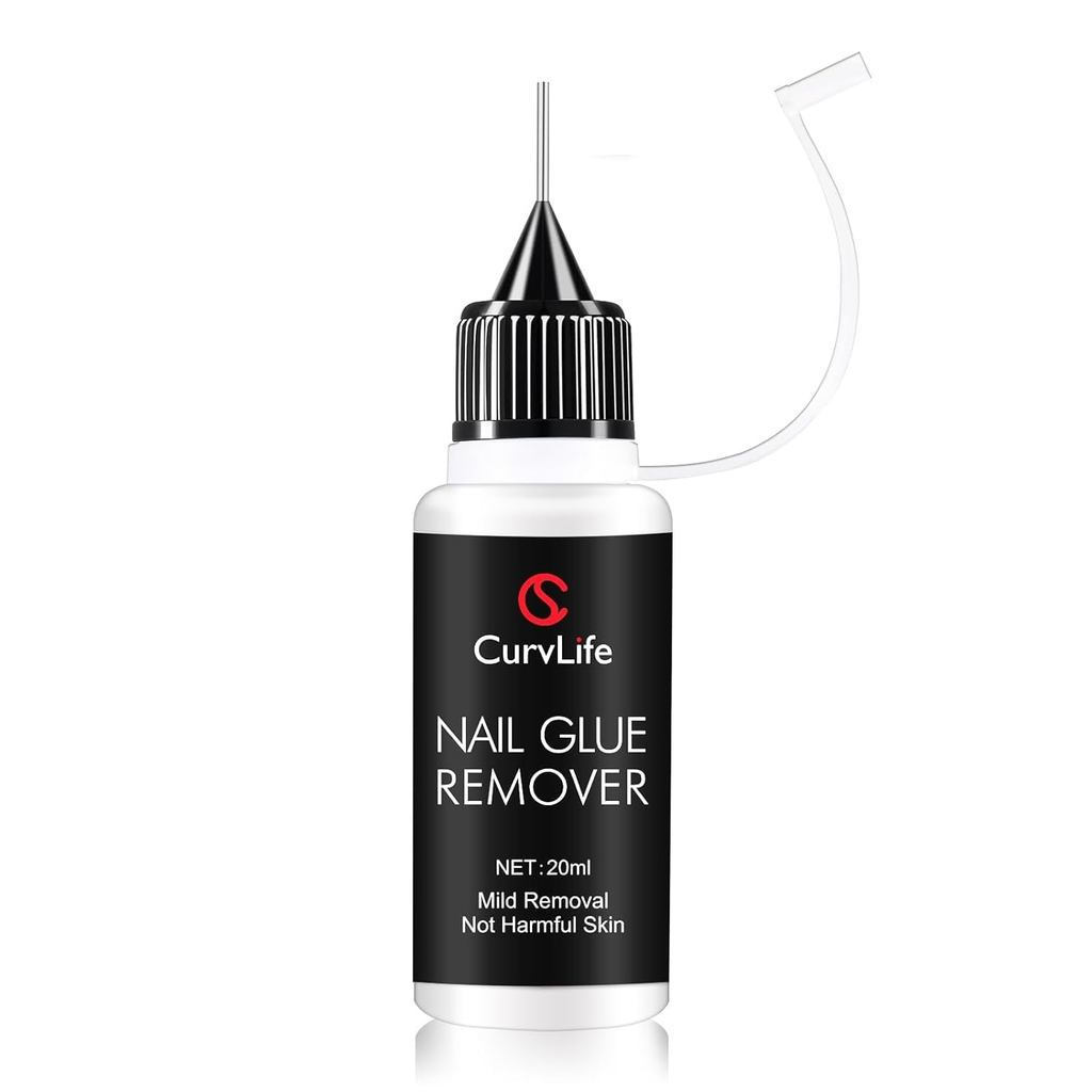 Curvlife20ML Dụng cụ tẩy keo móng tay chính xác Thích hợp cho móng tay bấm, Dụng cụ tẩy đầu móng tay