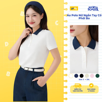 Áo Polo Nữ Ngắn Tay Cổ Phối Bo WCPO25A518