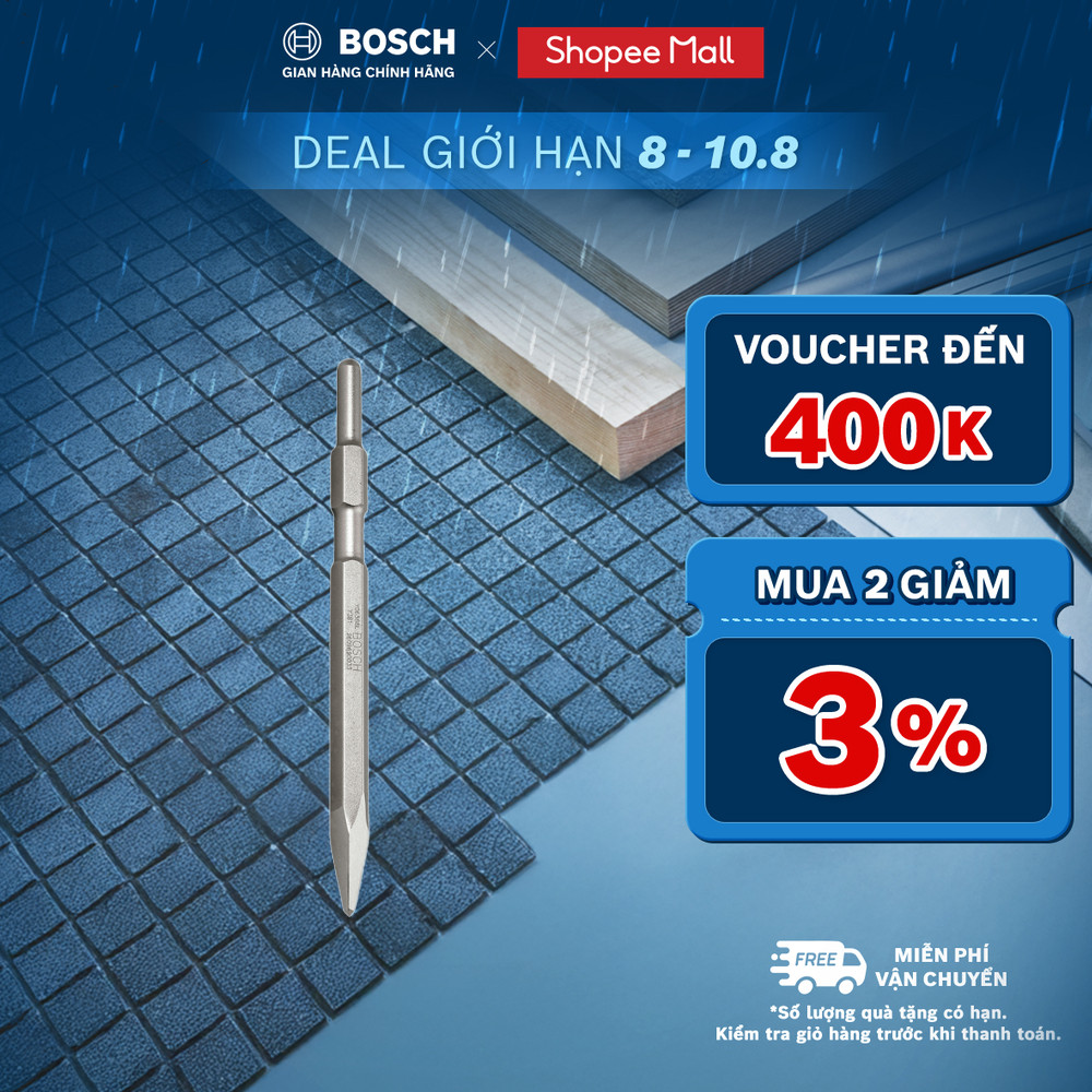Mũi đục nhọn Bosch HEX 17x280mm