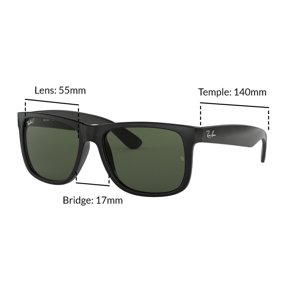 Ray / / Ban Justin | Rb4165F 601 / 71 Phụ kiện hoàn chỉnh Kính râm Unisex Size 55mm Neverjxrh