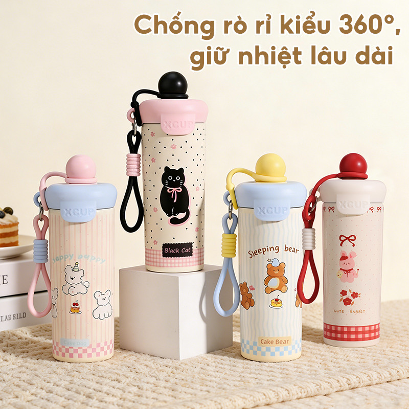 Bình giữ nhiệt INOX 316 600ml dễ thương, dành cho học sinh & nhân viên.HOMEPLUS999