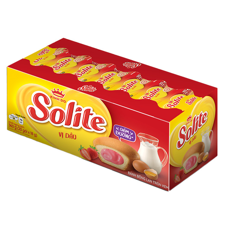 Bánh Solite tròn kem vị dâu 360g - 42789