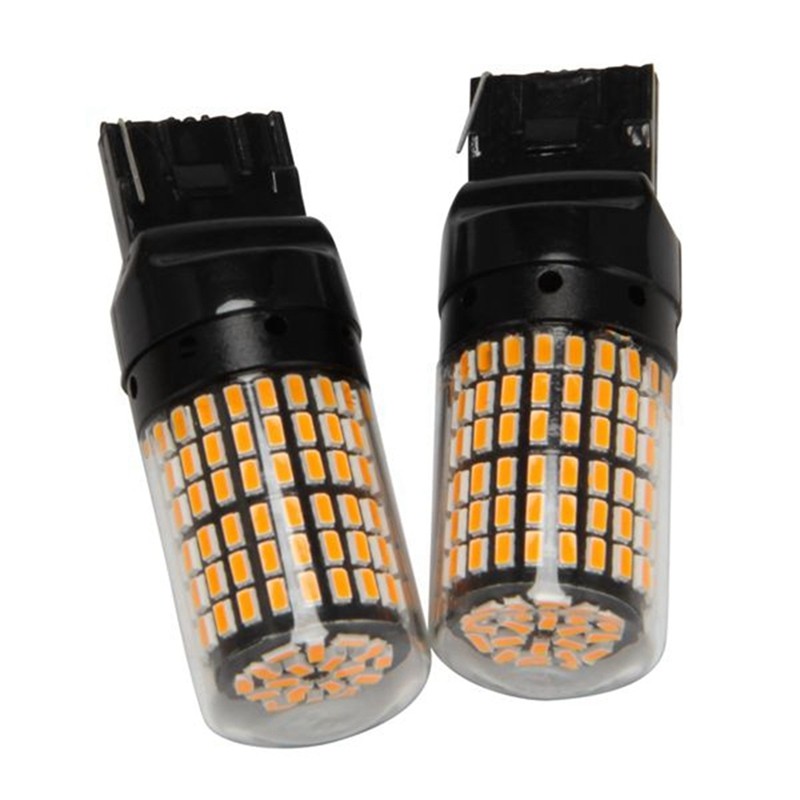 4 Siêu Sáng Canbus T20 7440 W21W Wy21W 144-Smd Đèn Ngược Bật Tín Hiệu Lỗi Miễn Phí T20 7440 Ánh Sáng