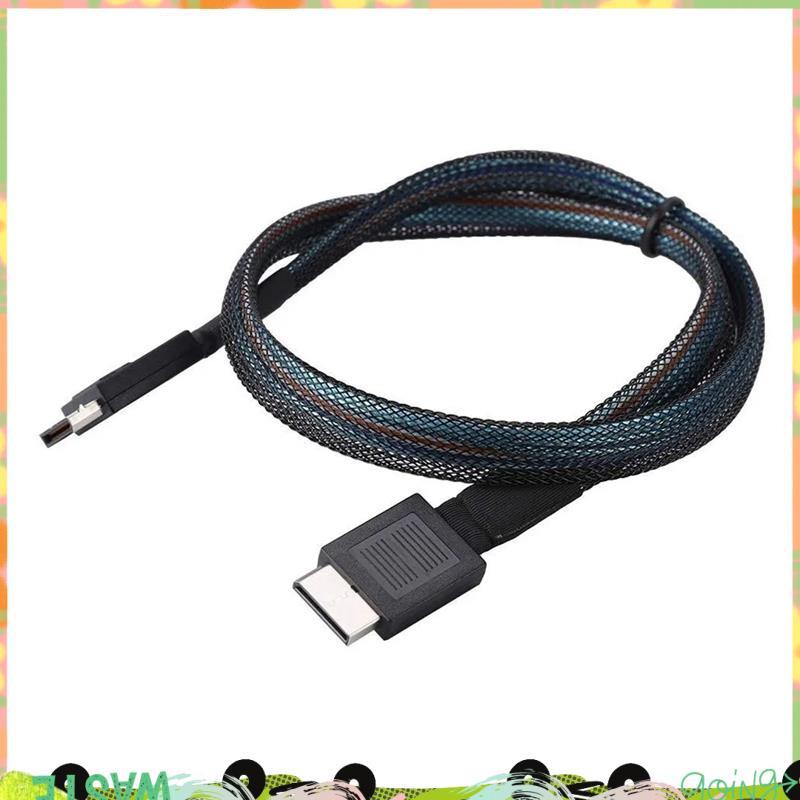 Cáp PCIE4.0 MINI SAS 24Gbps Cáp nối dài dữ liệu Oculink SFF-8611 sang SFF-8611 Đường truyền dữ liệu 
