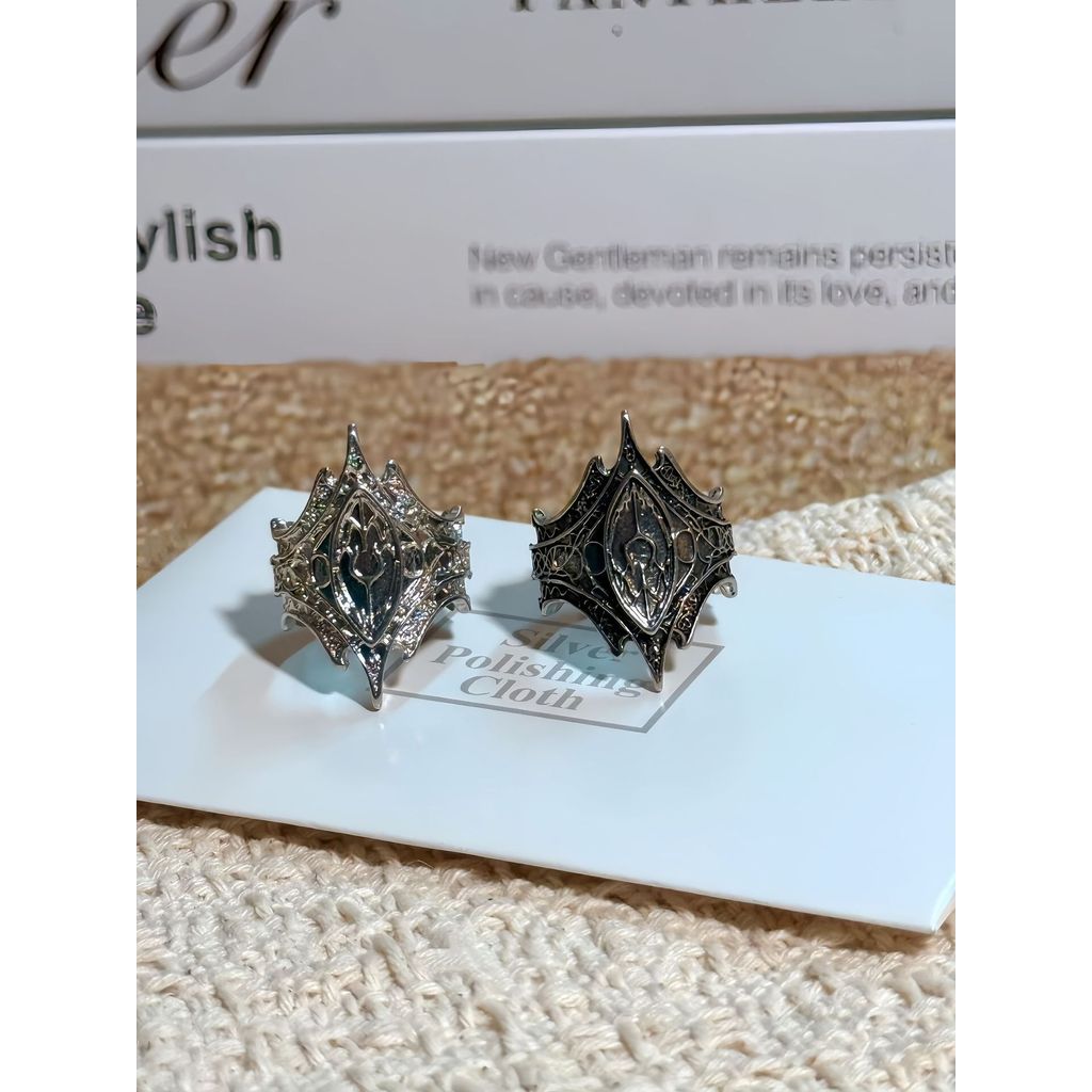 {Knight Armor} Armor Spike Ring Niche Design Tinh Tế Tính Khí Cao Cấp Mở Vòng Đuôi Vòng 2026.8.12