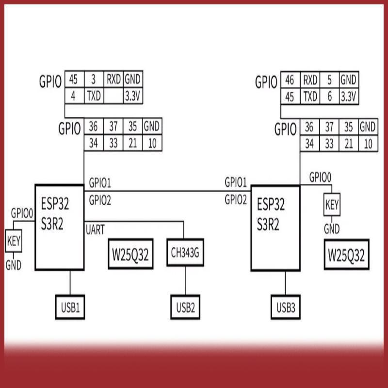 COD makcu Key & Chuột hộp phát triển bảng ESP32-S3 với vỏ và cáp không oril
