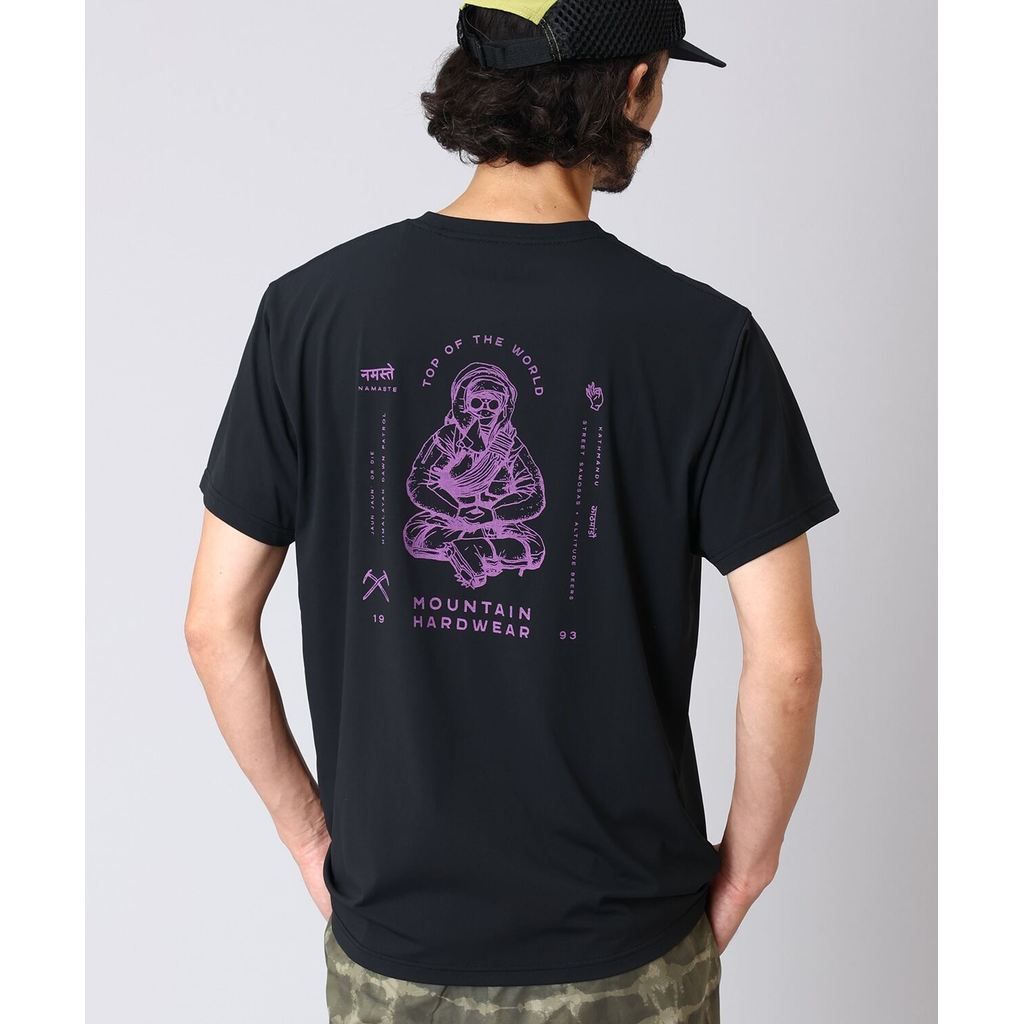 Mountain Hardwear Retro Climbers In Hình Tay Ngắn Ngoài Trời Leo Núi 200GSM Cotton Cao Cấp Áo Thun T