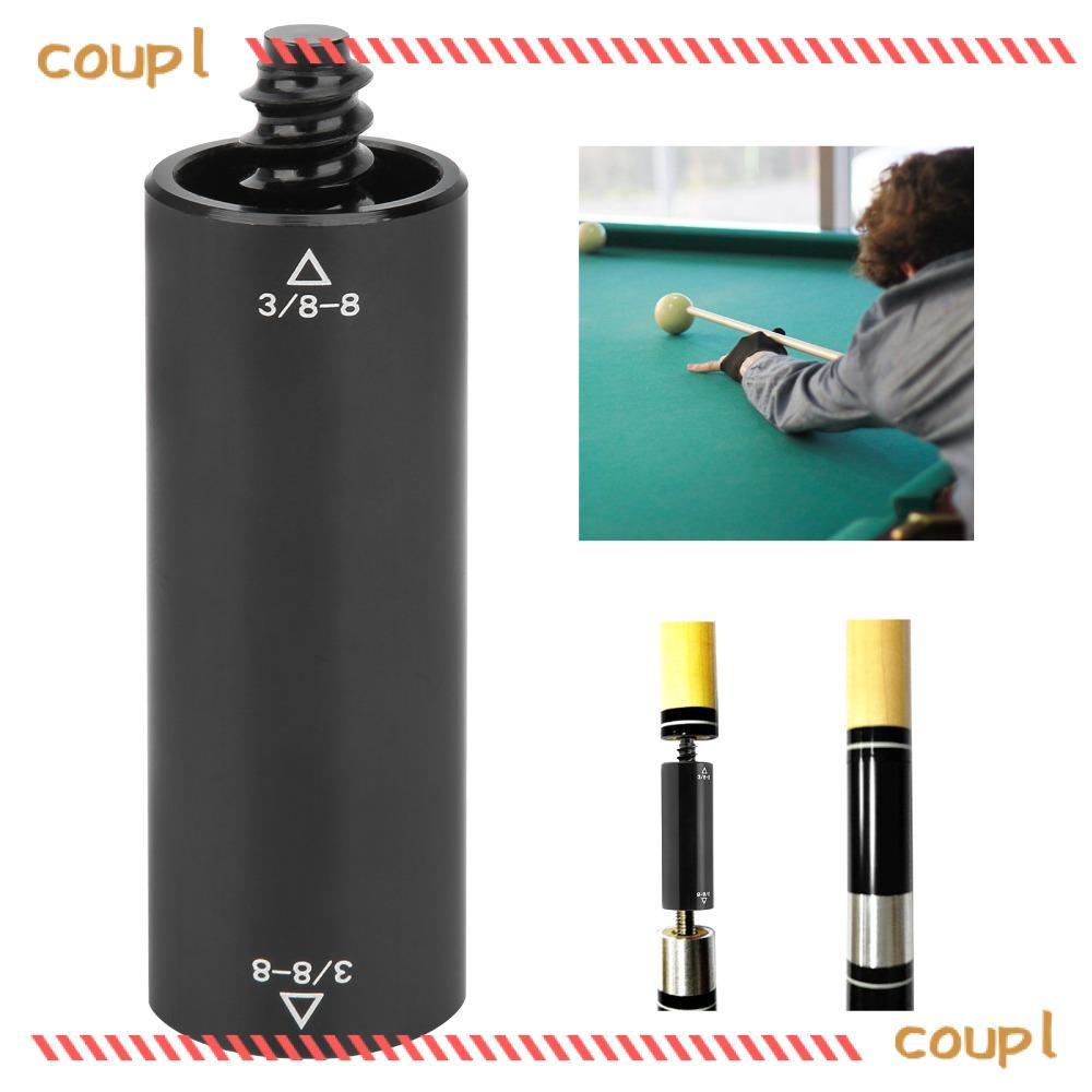 COUPL Pool Extension Cue, 3 / 8-8 Răng Bida Đen Trục Giữa, Phụ Kiện Bi-a Nhôm 2OZ Pool Cue Extender 