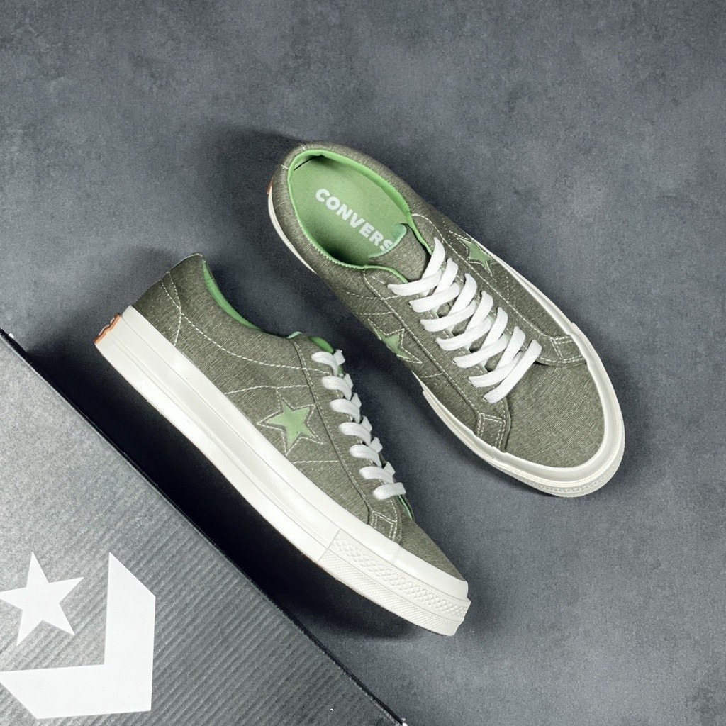 Adflagship Converse One Star Sunbaked Kimura Washed Grey Green Classic Low Top Giày thể thao thông t