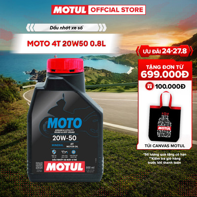 Dầu nhớt xe máy MOTUL MOTO 4T 20W50 20X0.8L VN
