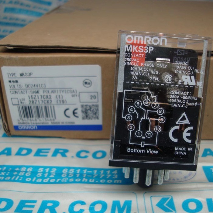 Rơle giữa OMRON OMRON chính hãng chính hãng MKS3P DC24V Thay thế MK3P-I 11 Pin 10A