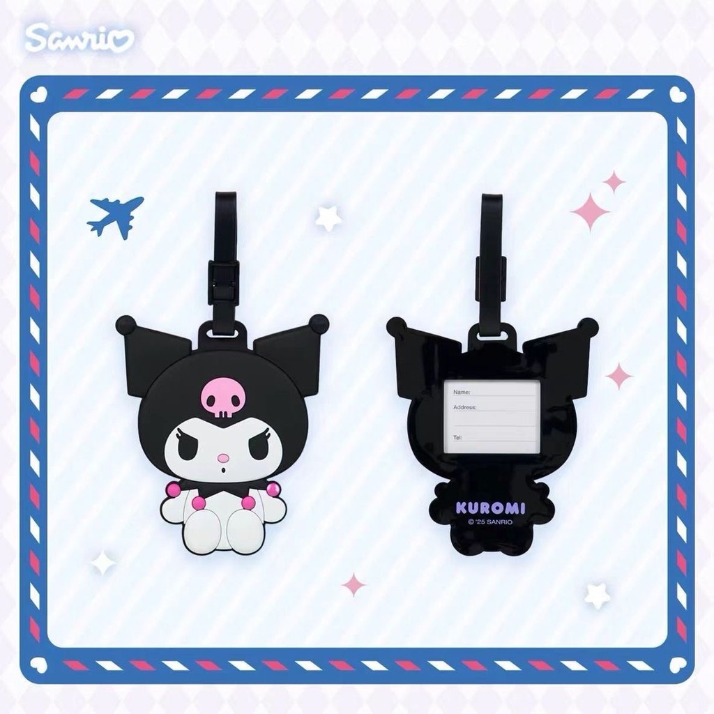Sanrio HelloKitty Kuromi Vali Tag Hoạt Hình Vali Logo Thẻ Hành Lý