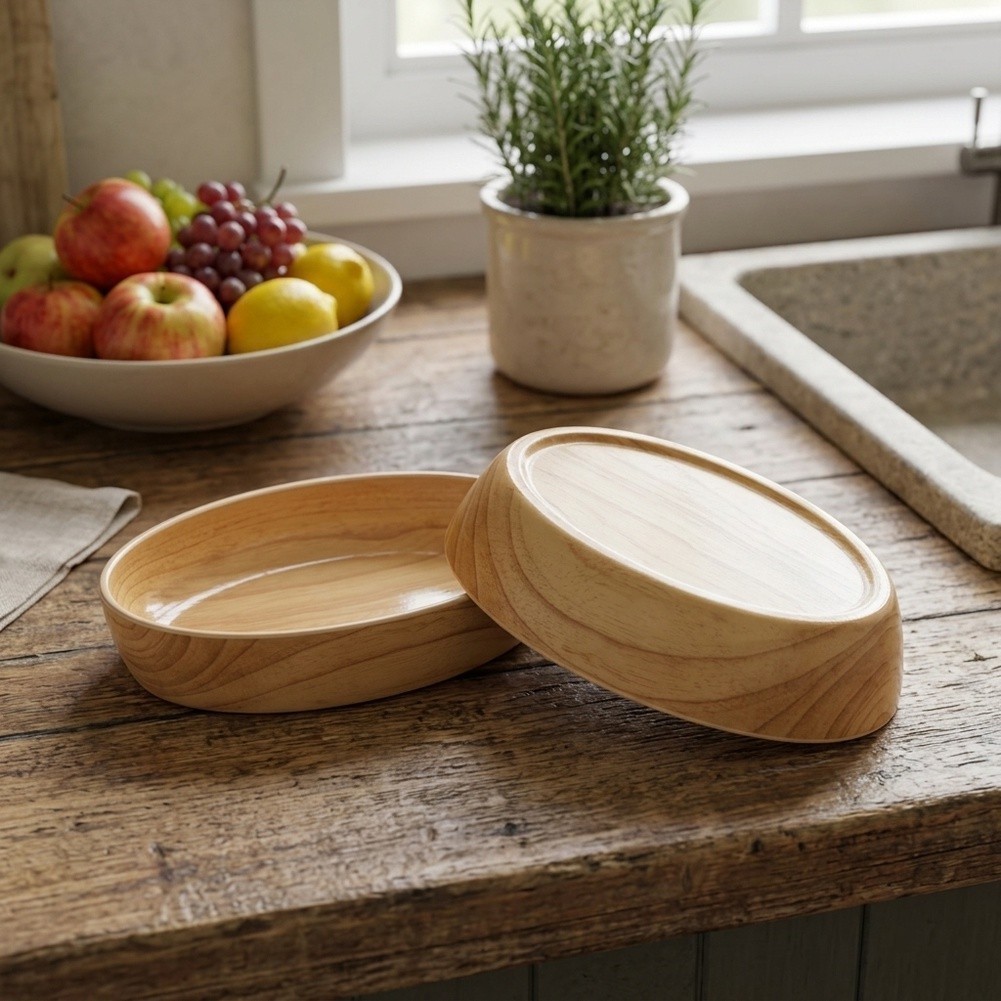 {August in New} Bát hình bầu dục Melamine 8 Inch Hình con thuyền nông để trình bày thực phẩm
