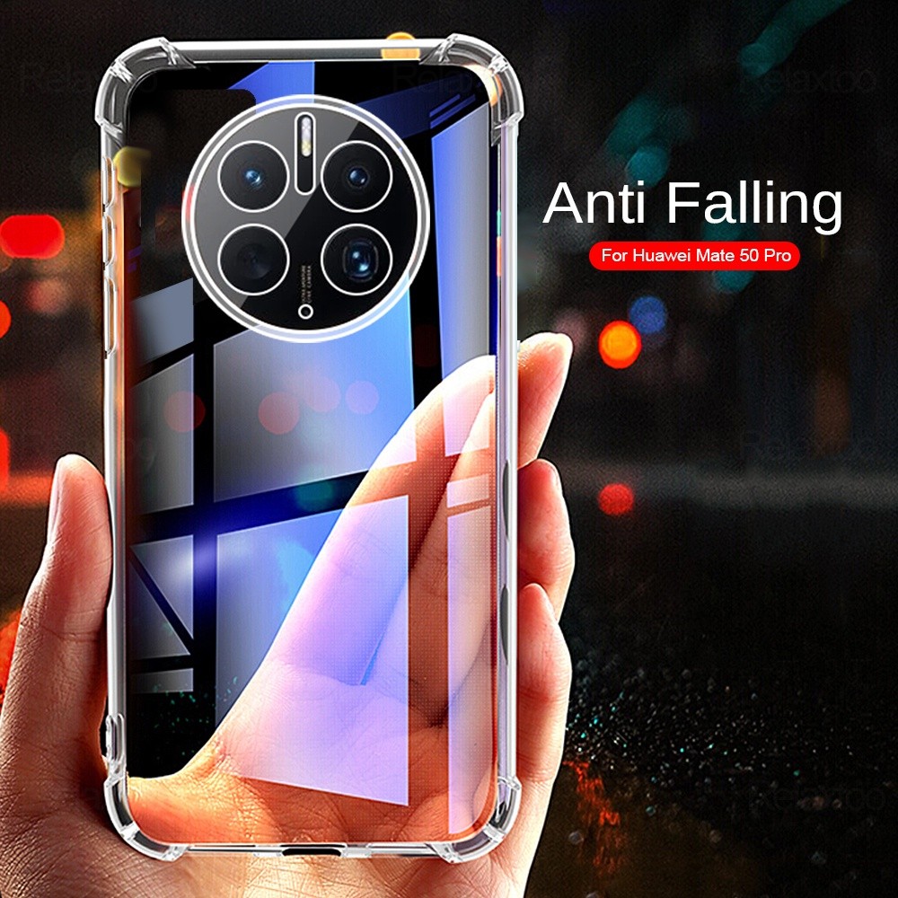 Ốp Lưng Trong Suốt Cho Huawei Mate 50 Pro 50E 50Pro Mate50 Mate50Pro 2022 Vỏ Điện Thoại Chống Sốc Am