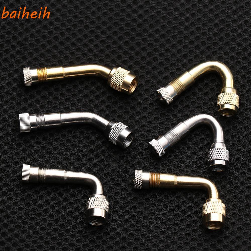 Van xe đạp điện BAIH, Nhiều màu Thân van lốp bằng đồng thau góc 45 / 90 / 135 độ, với bộ chuyển đổi 