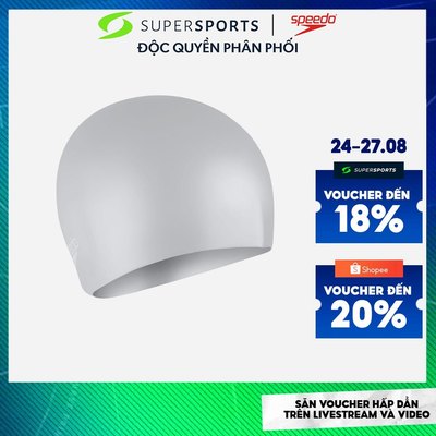 Mũ Bơi Speedo Long Hair - Xám - 8-0616817273 ADS06 LS200