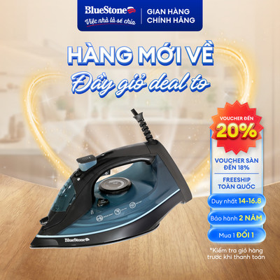 [Bluestone] Bàn Ủi Hơi Nước BlueStone SIB-3833 - 300ml - 2400W