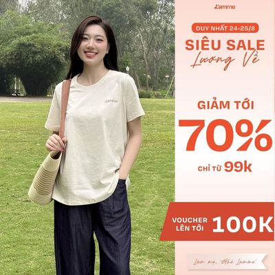 Áo phông bầu, big size chất cotton Lamme Tee thấm hút mồ hôi áo thun bầu mặc được sau sinh by LAMME