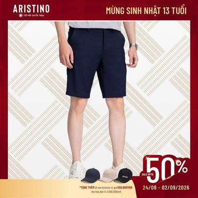 Quần short nam ARISTINO màu xanh tím than - ASO085AZ