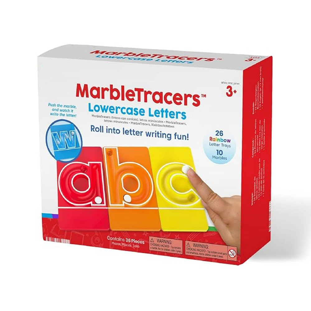 MarbleTracers Lowercase Letters Preschool Toy For Kids Alphabet Learning And Writing Skill Developme