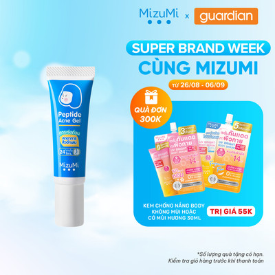 Gel Chấm Mụn Giúp Giảm Viêm Mụn Trong 24h Mizumi Peptide Acne Gel 9g