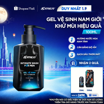 Gel vệ sinh nam giới Xmen 100ml - Intimate Wash for Men hương nước hoa Pháp sang trọng