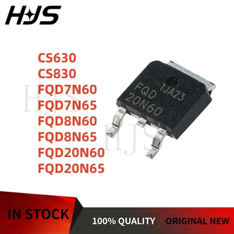 5 Cái / lốc FQD20N65 FQD20N60 FQD8N65 FQD8N60 CS630 FQD7N65 CS830 FQD7N60 TO-252 MOS ống chất lượng 