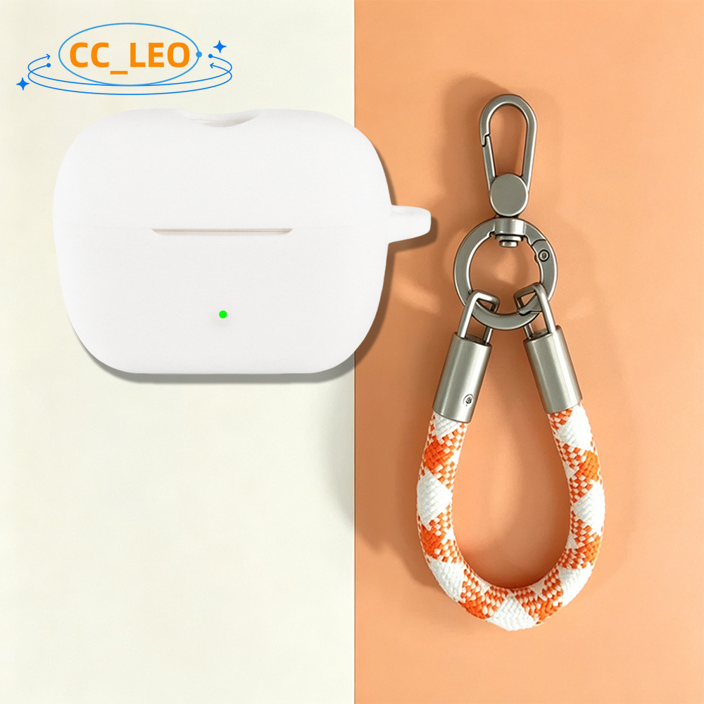 Suitable for Sennheiser Accentum Clip Case Silicone Soft Case Cute Metal Finger Ring Lanyard Pendant