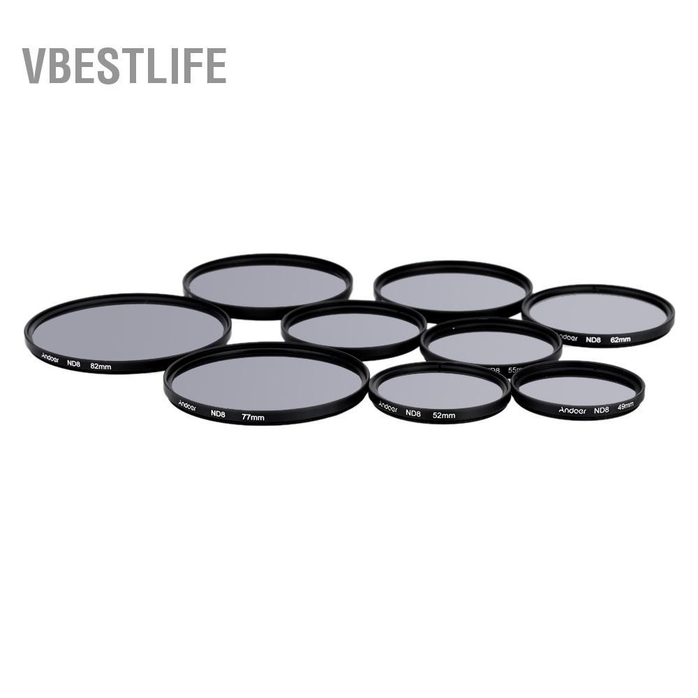 VBESTLIFE 72mm UV+CPL+ND8 Bộ ống kính tròn Bộ phân cực ND8 Mật độ trung tính có túi đựng máy ảnh DSL