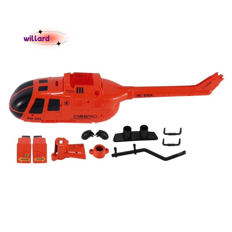Bộ vỏ C186 cho C186 C-186 RC Máy bay trực thăng Máy bay không người lái Phụ kiện nâng cấp, 2