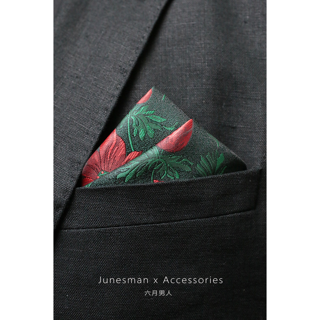 JUNESMAN June Man Designer Suit Ngực Pocket Square Men 's Suit Small Square Dahlia