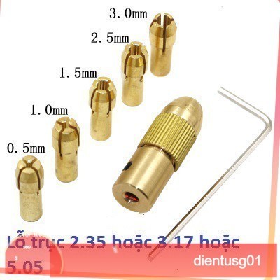Đầu Kẹp Mũi Khoan Mini cho motor 390 , 550 , 775
