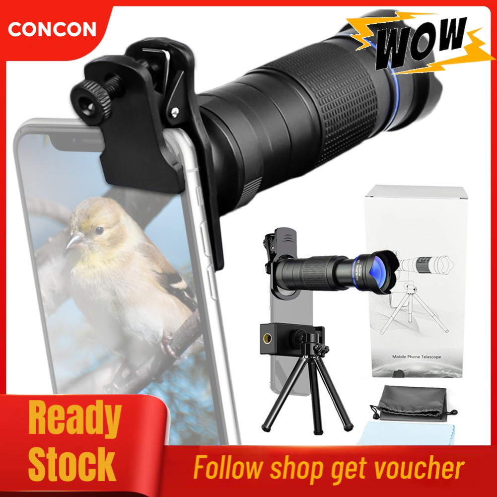 concon Điện thoại thông minh Ống kính Telephoto 36X Zoom Kit Giá đỡ điện thoại chân máy mini cho buổ