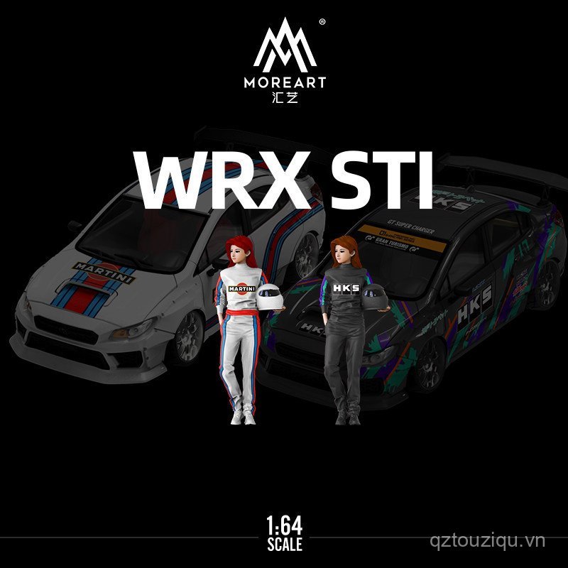 TimeMicro1: 64 Subaru Wing Leopard WRX-STI HKS Martini Mô Phỏng Mô Hình Xe Hợp Kim