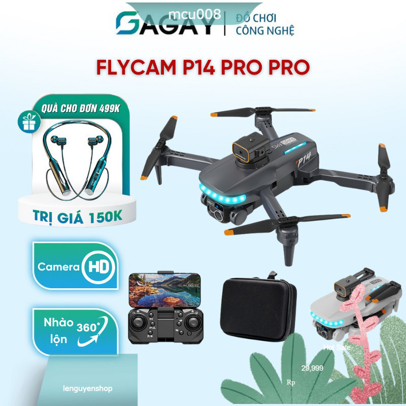 Flycam mini P14 pro bay ổn định, nhào lộn, flycam giá rẻ phù hợp cho người mới tập bay gagay