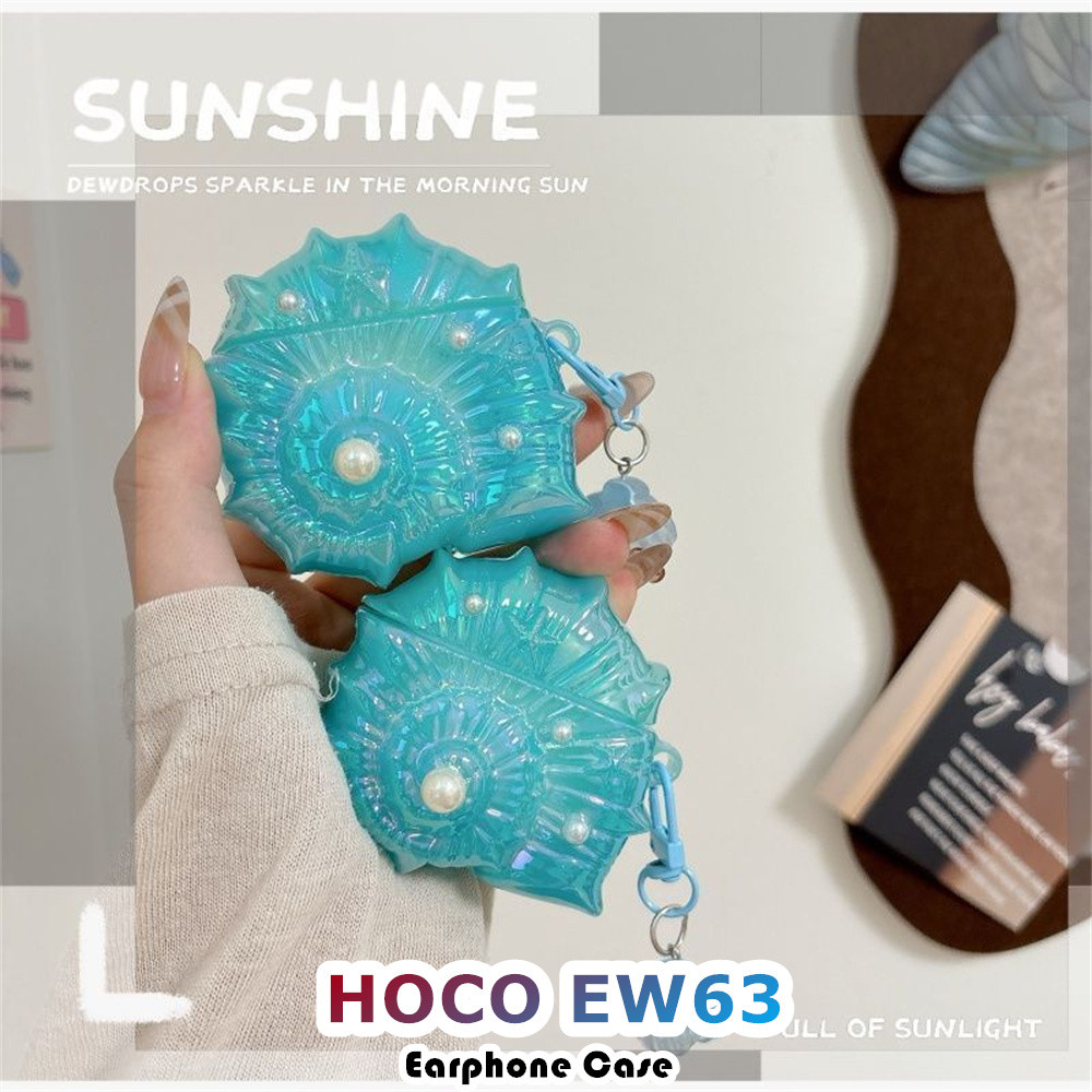 【Hot sale】Cho HOCO EW63 ốp tai ng Case Màu sắc dễ thương SeaShell Vỏ Bảo Vệ Hộp Sạc Tai Nghe NO.2
