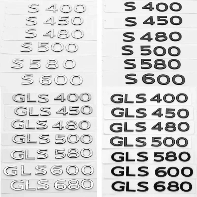 Thân Xe Chữ Logo Chrome Đề Can Biểu Tượng Huy Hiệu Kim Loại Miếng Dán Cho S GLC Class S480 S580 S600