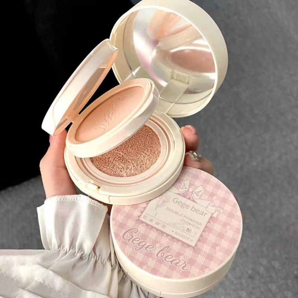 Phấn nền phủ toàn diện Kem nền 2 trong 1 Đệm kem BB mặt chống thấm nước Gege Bear Cushion Foundation có gương dễ mang theo khi đi chơi ✨Bubblu12.vn✨