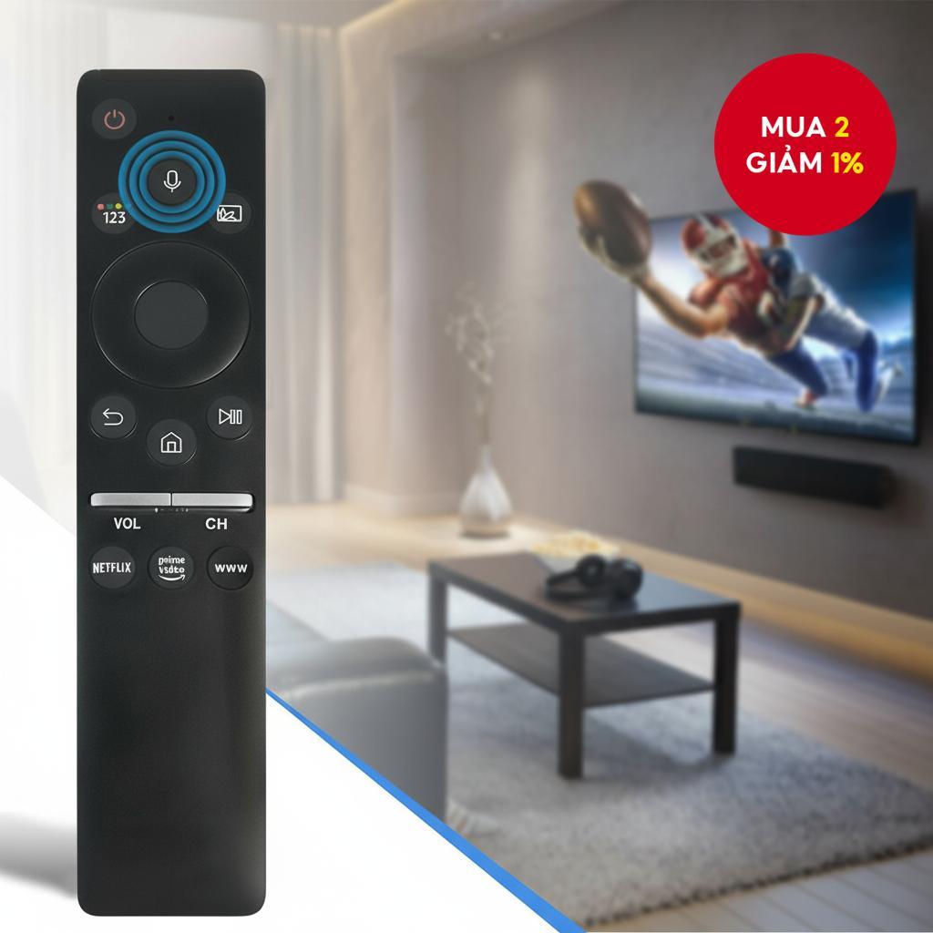 Điều khiển giọng nói Samsung Smart TV cho QLED UHD Khung Cong 4K 8K Q60 Q70 Q80 Q90 8 Series 9 Serie