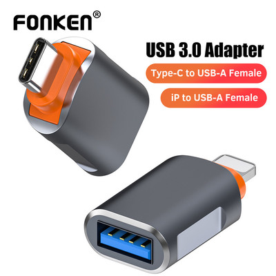 Fonken USB 3.0 OTG Adapter Type-C Sang USB Connector iOS Male Sang USB 3.0 Adapter Cho Điện Thoại Laptop