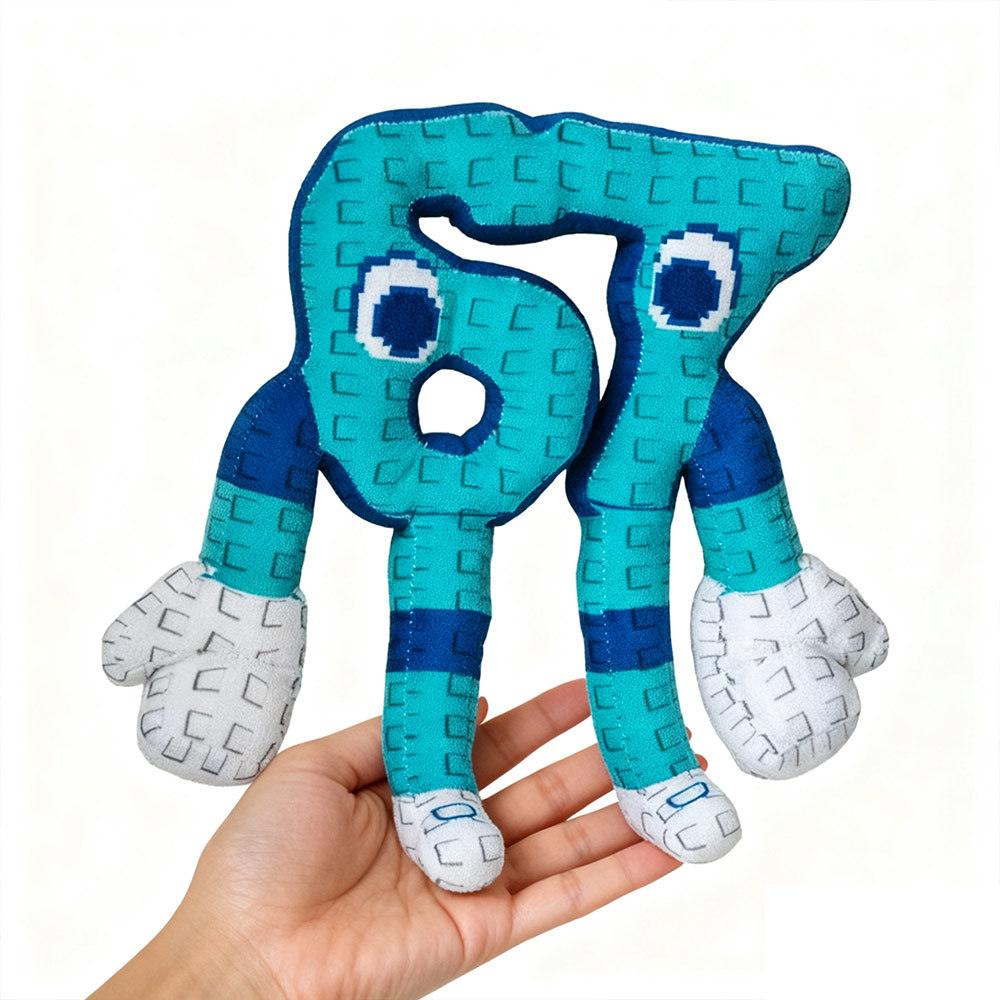 Cute No. 67 Plush Toy Steal a Brainrot Anime Game Peripherals Blue Doll kid Gift