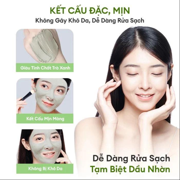 Ảnh 4 của Mặt Nạ đất sét bùn khoáng Colorkey Luminous Green Tea Purifying Cleansing Clay 60g