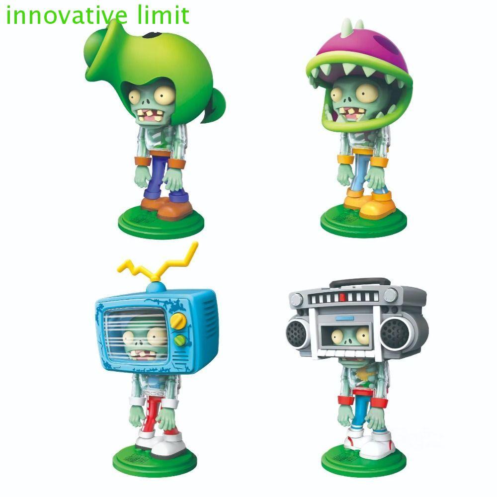 DYRUIDOJ Plants Vs Zombies Khối xây dựng Đồ chơi, Phiên bản Q Máy tính để bàn Mô hình Plants Vs Zomb