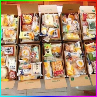 bánh mix đài loan thùng 2 cân toàn bánh ngon bánh bông lan bánh mì tươi sandwich nhân kem thích hợp cho ăn sáng tiện lợi