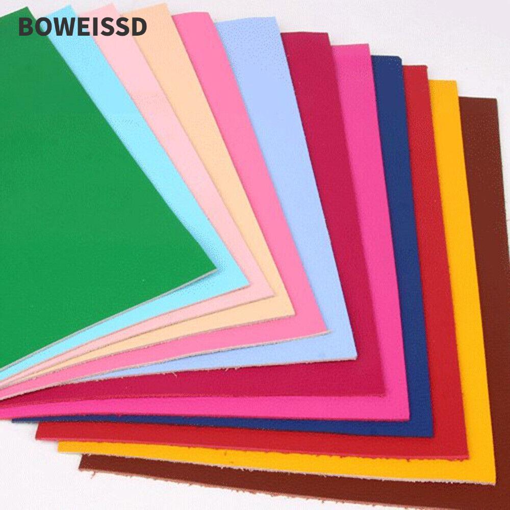 BOWEISSD Da Bò Cứng, Da Oxhide Thật 20 * 30CM DIY, Giày Làm Ví Găng Tay Vải