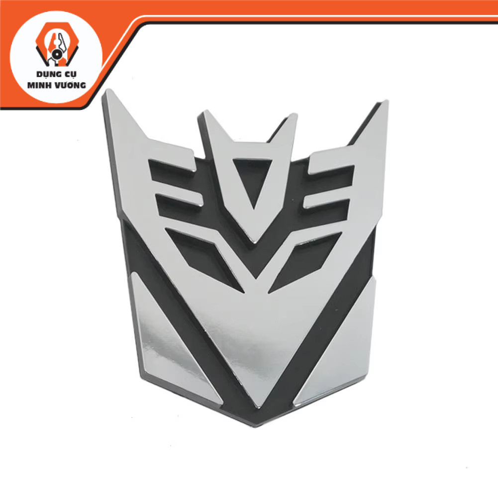 Tem đầu Transformer 3D Nổi Trang Trí Mặt Nạ dán Mão xe máy Ô Tô