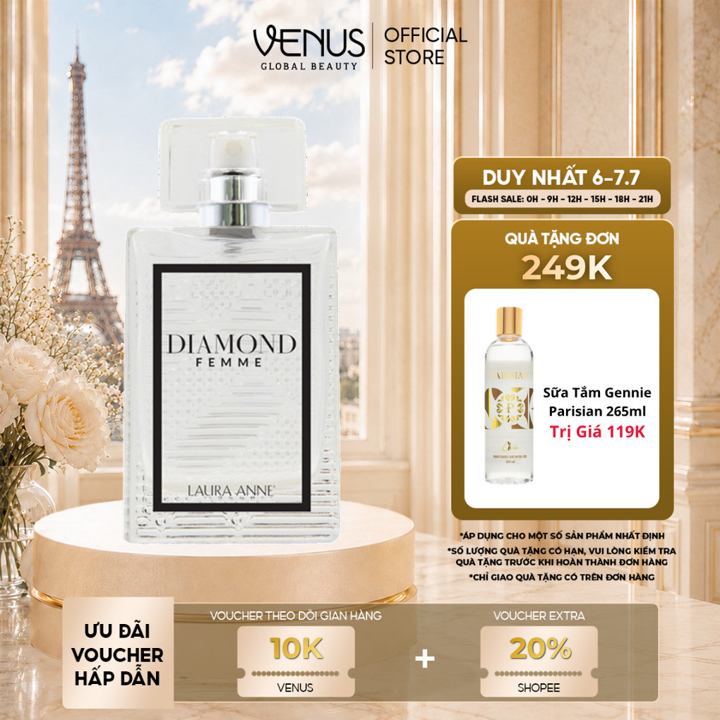[MUA 1 TẶNG 1] Nước Hoa Nữ Diamond Femme hương sang trọng, quyến rũ 45ml