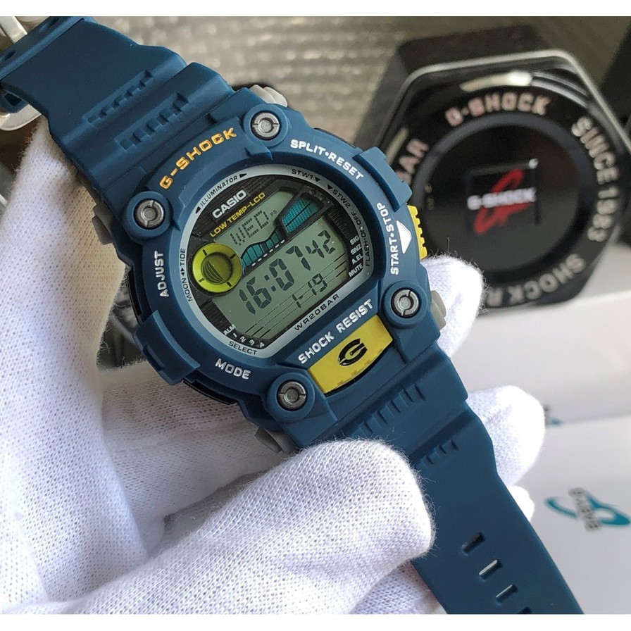 Thích hợp cho g-shock Mat Moto G7900 Xanh Vàng Tide Graph Đồng hồ nam kỹ thuật số Glide Biru nhựa dâ