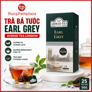 Trà ahmad bá tước earl grey hộp 50g - 25 túi lọc trần